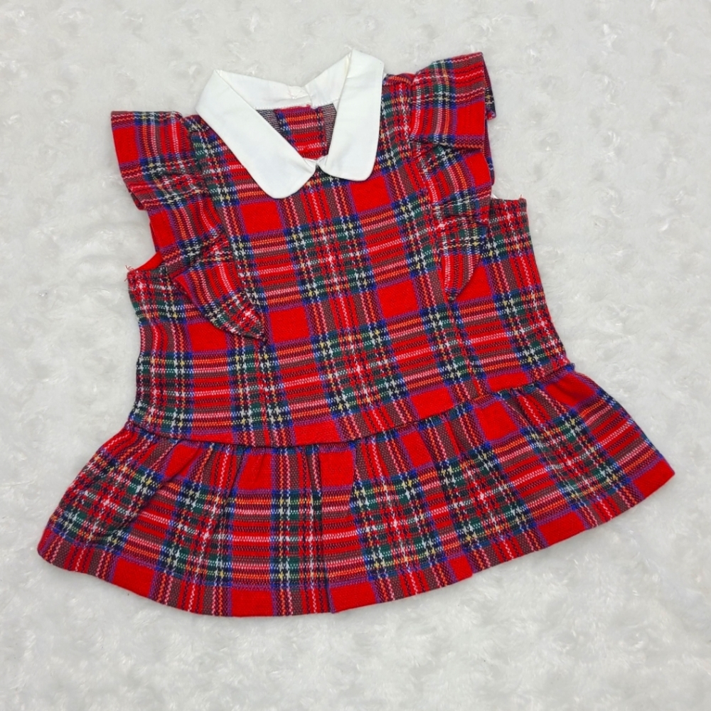 NEW Janie and Jack tartan blouse 12-18 months